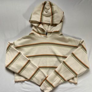 UO Out From Under Faye Cropped Hoodie Sweatshirt